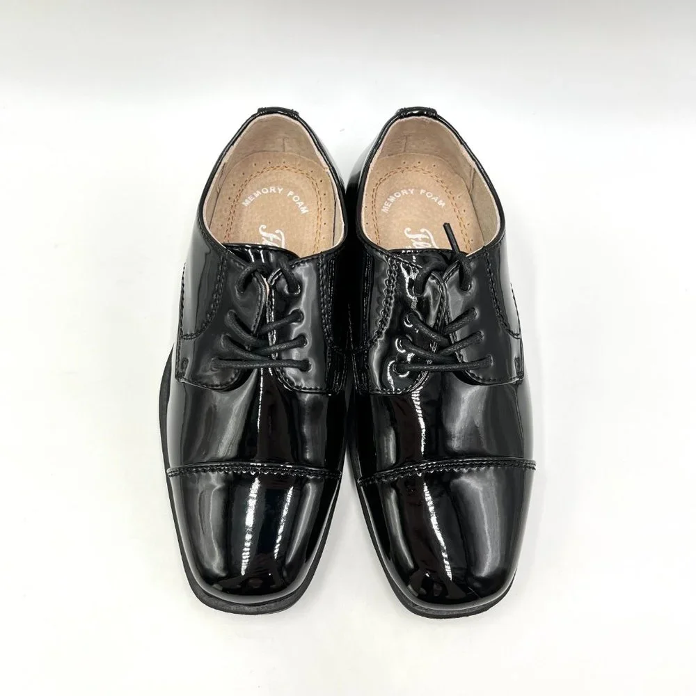 Florsheim Boys‎ Kids Size 13 Reveal Ox Jr Black Patent Oxfords Dress Shoes Youth